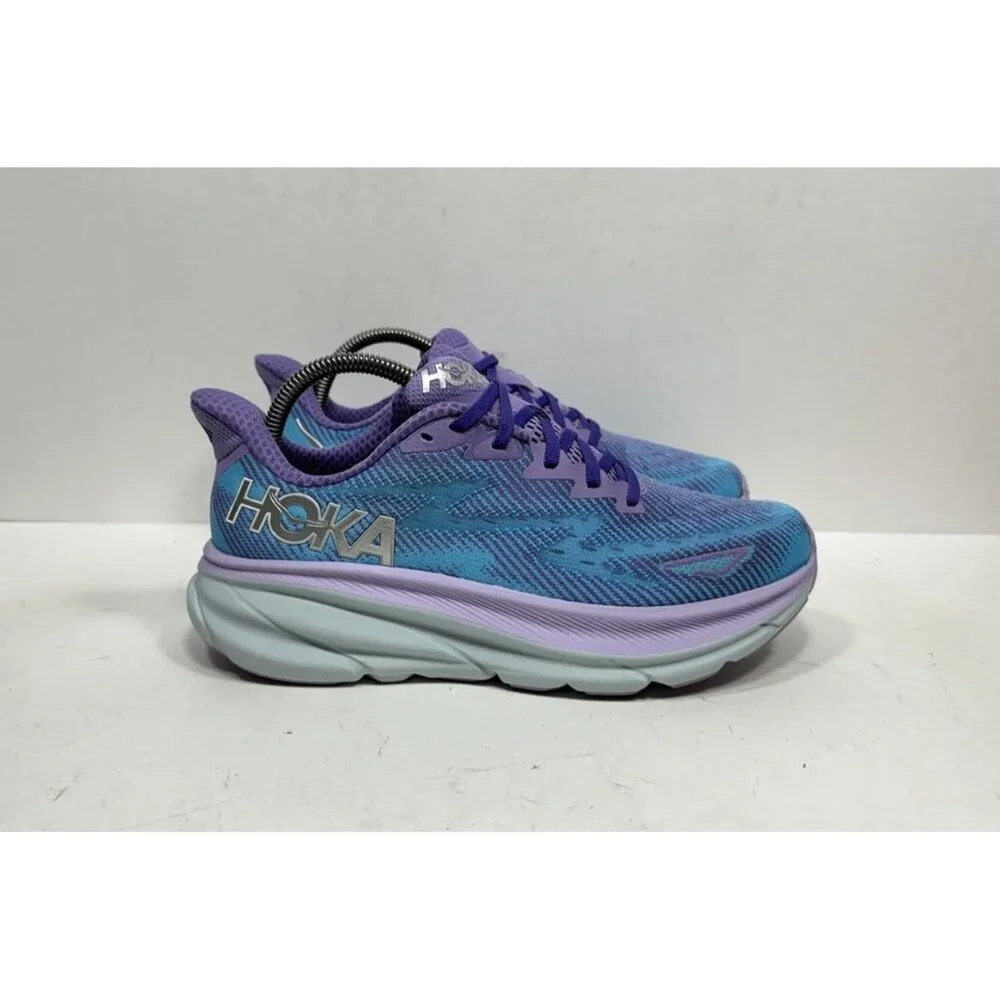 Hoka One One Clifton 9 Blue Purple CVPL 1127896 Running Shoes Women's Size 8.5 B
